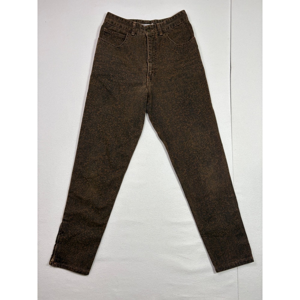 Vintage Georges Marciano for Guess Brown Acid Wash Ankle Zip Jeans 29 USA Made